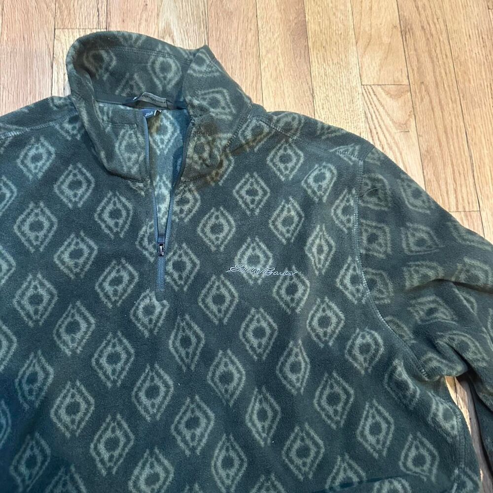 Eddie-bauer Men's Green and Khaki Jumper - Picture 3 of 5